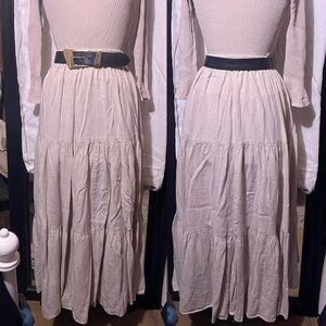 90s Tiered Maxi Skirt